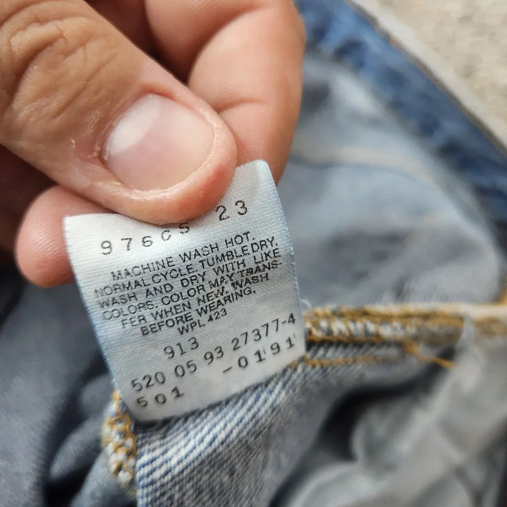 Vintage Levis 501 Jeans Men 40x30 Blue Denim Straight Leg Button Fly Made in USA